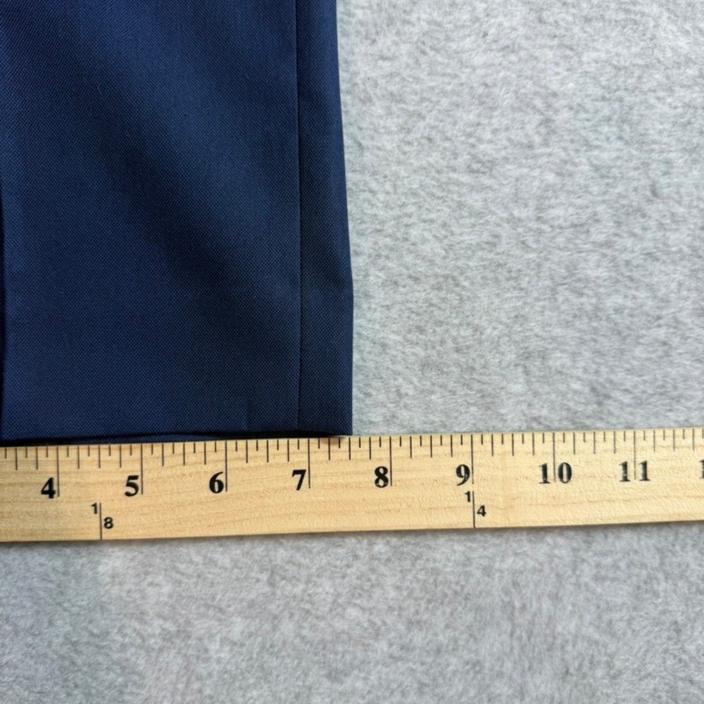 Alfani Dress Pants Mens 34W 30L Blue Slim Fit Flat Front - Picture 7 of 10